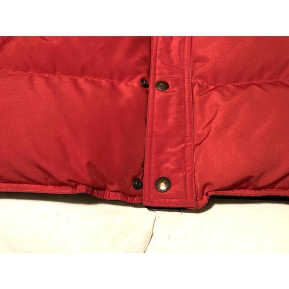 Vintage Polo Ralph Lauren Reversible Western Snap Puffer Red & Black Down Vest L - Picture 4 of 11